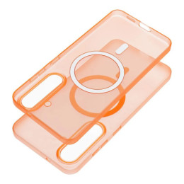 Carcasa dura mate para Xiaomi Redmi Note 15 5G compatible con MagSafe color Naranja 2