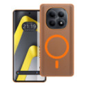 Carcasa dura mate para Xiaomi Poco M8 5G compatible con MagSafe color Naranja