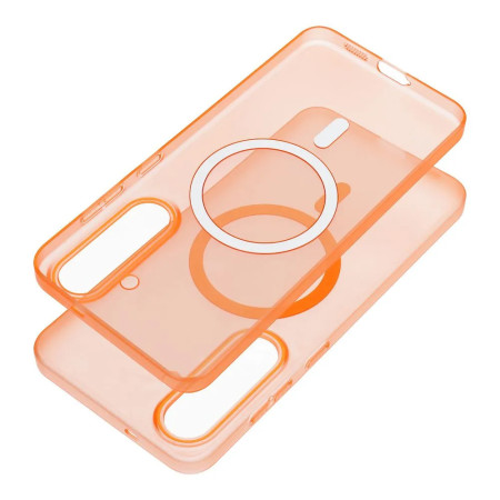 Carcasa dura mate para Xiaomi Poco M8 5G compatible con MagSafe color Naranja
