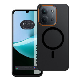 Carcasa dura mate para Xiaomi Poco C85 compatible con MagSafe color Negra