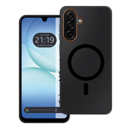 Carcasa dura mate para Samsung Galaxy A17 4G / 5G compatible con MagSafe color Negra
