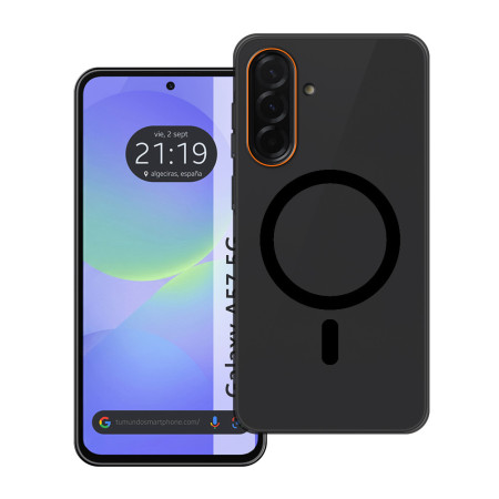 Carcasa dura mate para Samsung Galaxy A57 5G compatible con MagSafe color Negra