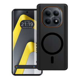 Carcasa dura mate para Xiaomi Poco M8 5G compatible con MagSafe color Negra