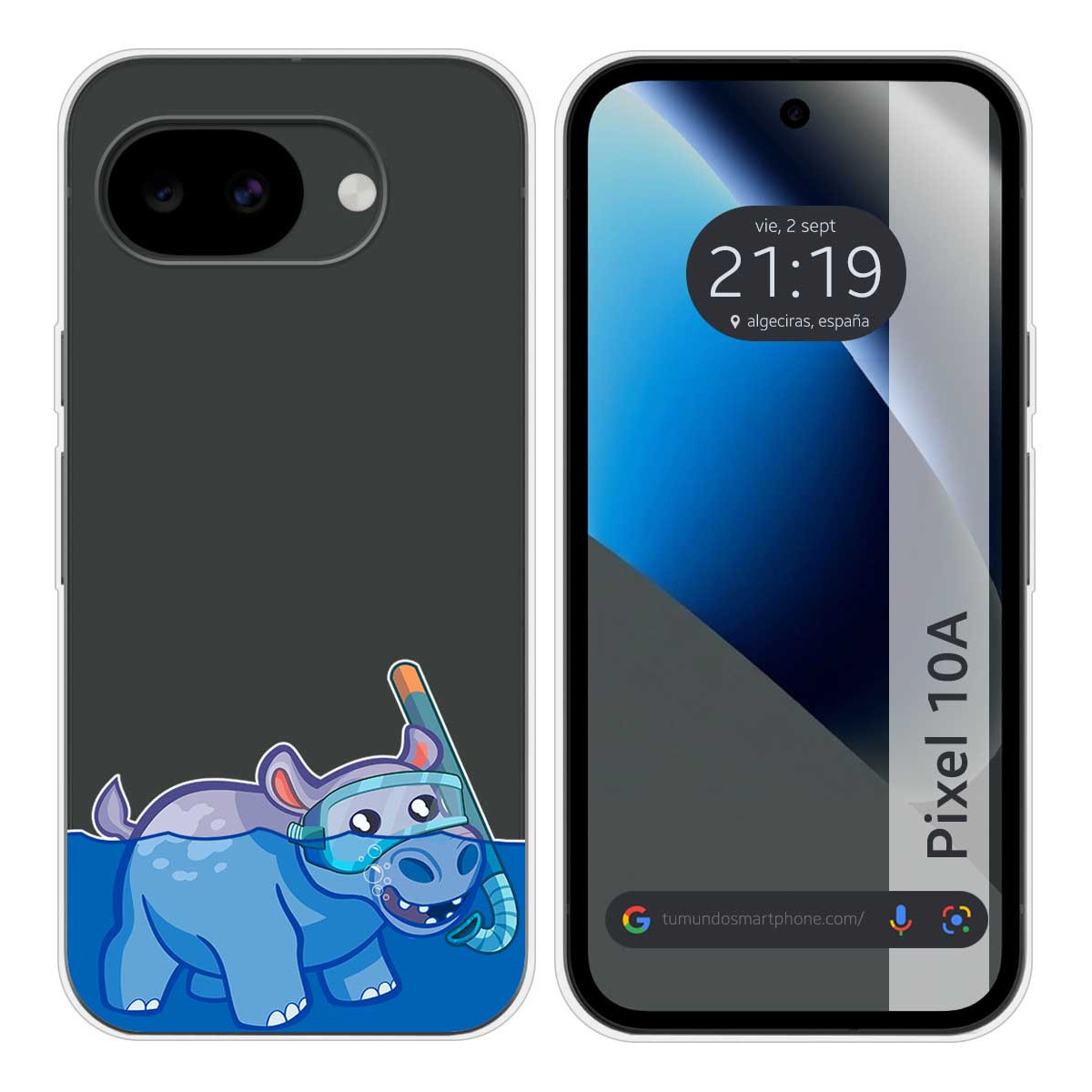 Funda Silicona Transparente para Google Pixel...