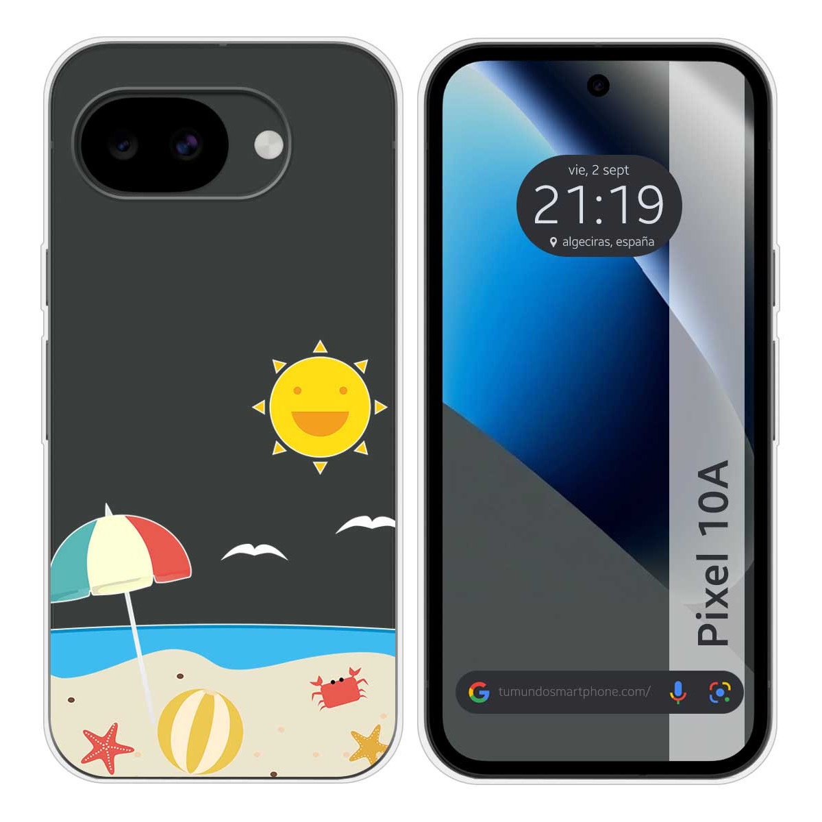 Funda Silicona Transparente para Google Pixel...