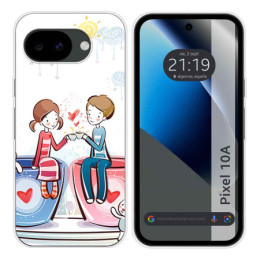 Funda Silicona para Google Pixel 10a 5G diseño Café Dibujos