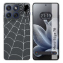 Funda Silicona Transparente para Motorola Edge 70 5G diseño Araña Dibujos