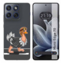Funda Silicona Transparente para Motorola Edge 70 5G diseño Avestruz Dibujos