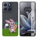 Funda Silicona Transparente para Motorola Edge 70 5G diseño Conejo Dibujos