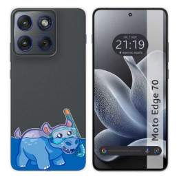 Funda Silicona Transparente para Motorola Edge 70 5G...