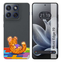 Funda Silicona Transparente para Motorola Edge 70 5G...