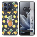 Funda Silicona Transparente para Motorola Edge 70 5G diseño Piña Dibujos