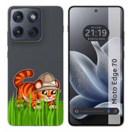 Funda Silicona Transparente para Motorola Edge 70 5G...