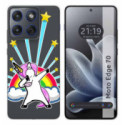 Funda Silicona Transparente para Motorola Edge 70 5G diseño Unicornio Dibujos