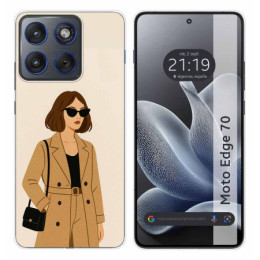 Funda Silicona para Motorola Edge 70 5G diseño Mujer 01...