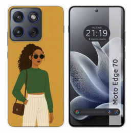 Funda Silicona para Motorola Edge 70 5G diseño Mujer 02...