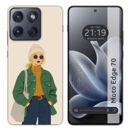 Funda Silicona para Motorola Edge 70 5G diseño Mujer 03...