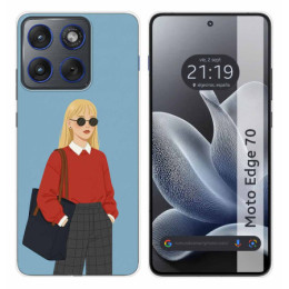 Funda Silicona para Motorola Edge 70 5G diseño Mujer 04...