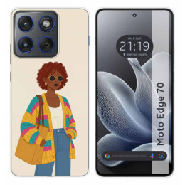 Funda Silicona para Motorola Edge 70 5G diseño Mujer 05...