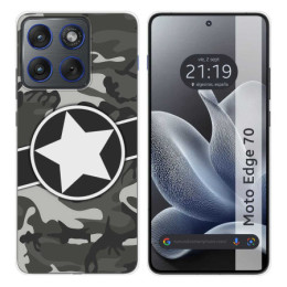 Funda Silicona para Motorola Edge 70 5G diseño Camuflaje...