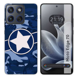 Funda Silicona para Motorola Edge 70 5G diseño Camuflaje...