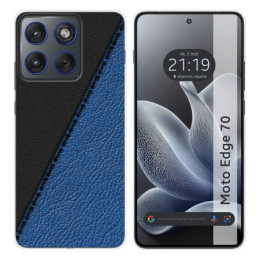 Funda Silicona para Motorola Edge 70 5G diseño Cuero 02...