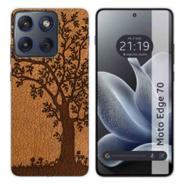 Funda Silicona para Motorola Edge 70 5G diseño Cuero 03...