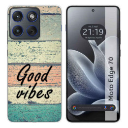 Funda Silicona para Motorola Edge 70 5G diseño Madera 01...