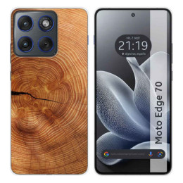 Funda Silicona para Motorola Edge 70 5G diseño Madera 04...