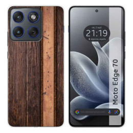 Funda Silicona para Motorola Edge 70 5G diseño Madera 05...
