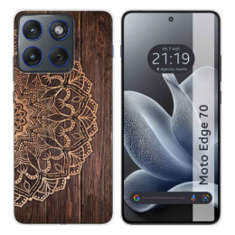 Funda Silicona para Motorola Edge 70 5G diseño Madera 06...