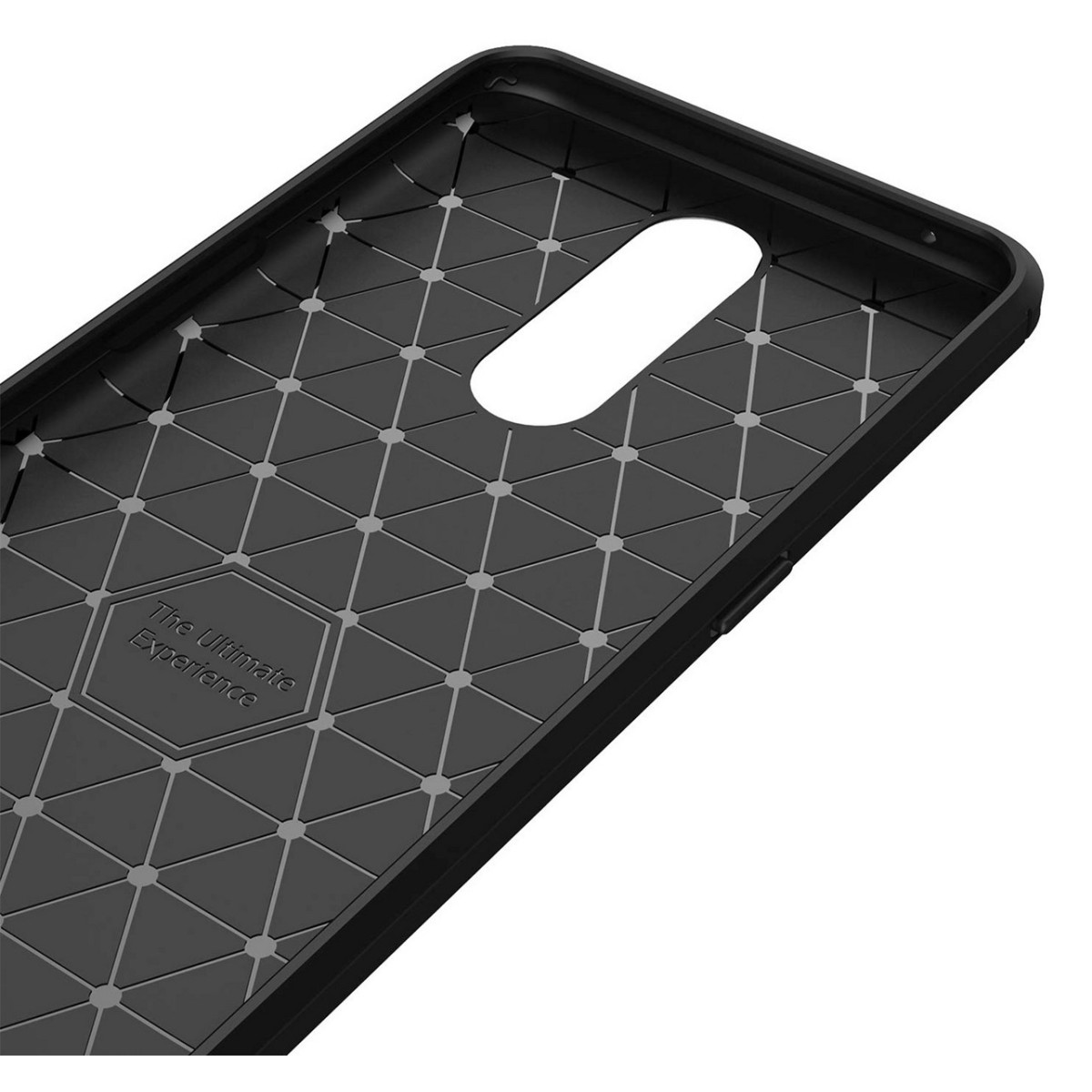 Funda Gel Tpu Tipo Carbon Negra para Oppo RX17 Pro