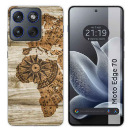 Funda Silicona para Motorola Edge 70 5G diseño Madera 07...