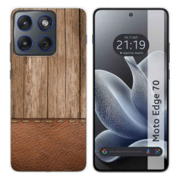 Funda Silicona para Motorola Edge 70 5G diseño Madera 09...