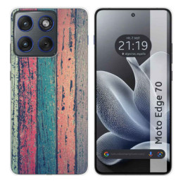 Funda Silicona para Motorola Edge 70 5G diseño Madera 10...