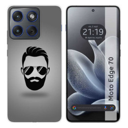 Funda Silicona para Motorola Edge 70 5G diseño Barba Dibujos
