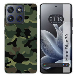 Funda Silicona para Motorola Edge 70 5G diseño Camuflaje...