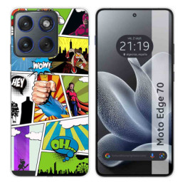 Funda Silicona para Motorola Edge 70 5G diseño Comic Dibujos