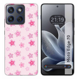 Funda Silicona para Motorola Edge 70 5G diseño Flores...