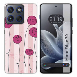 Funda Silicona para Motorola Edge 70 5G diseño Flores...