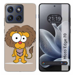 Funda Silicona para Motorola Edge 70 5G diseño Leon Dibujos
