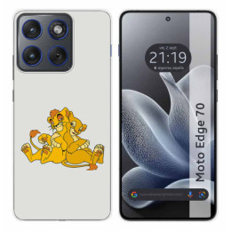 Funda Silicona para Motorola Edge 70 5G diseño Leones...