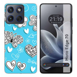 Funda Silicona para Motorola Edge 70 5G diseño Mariposas...