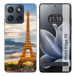 Funda Silicona para Motorola Edge 70 5G diseño Paris Dibujos