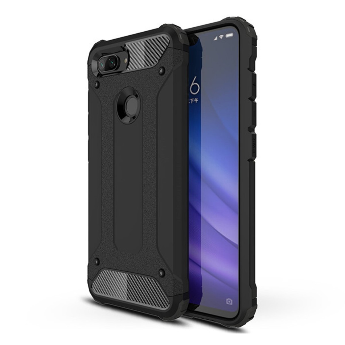 Funda Tipo Hybrid Tough Armor (Pc+Tpu) Negra para Xiaomi Mi 8 Lite