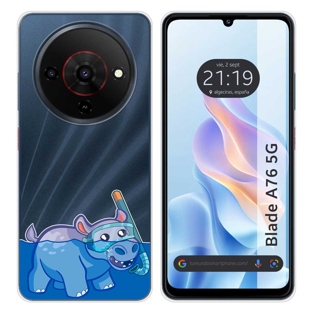 Funda Silicona Transparente para Zte Blade A76...