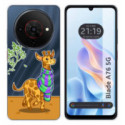 Funda Silicona Transparente para Zte Blade A76 5G diseño Jirafa Dibujos