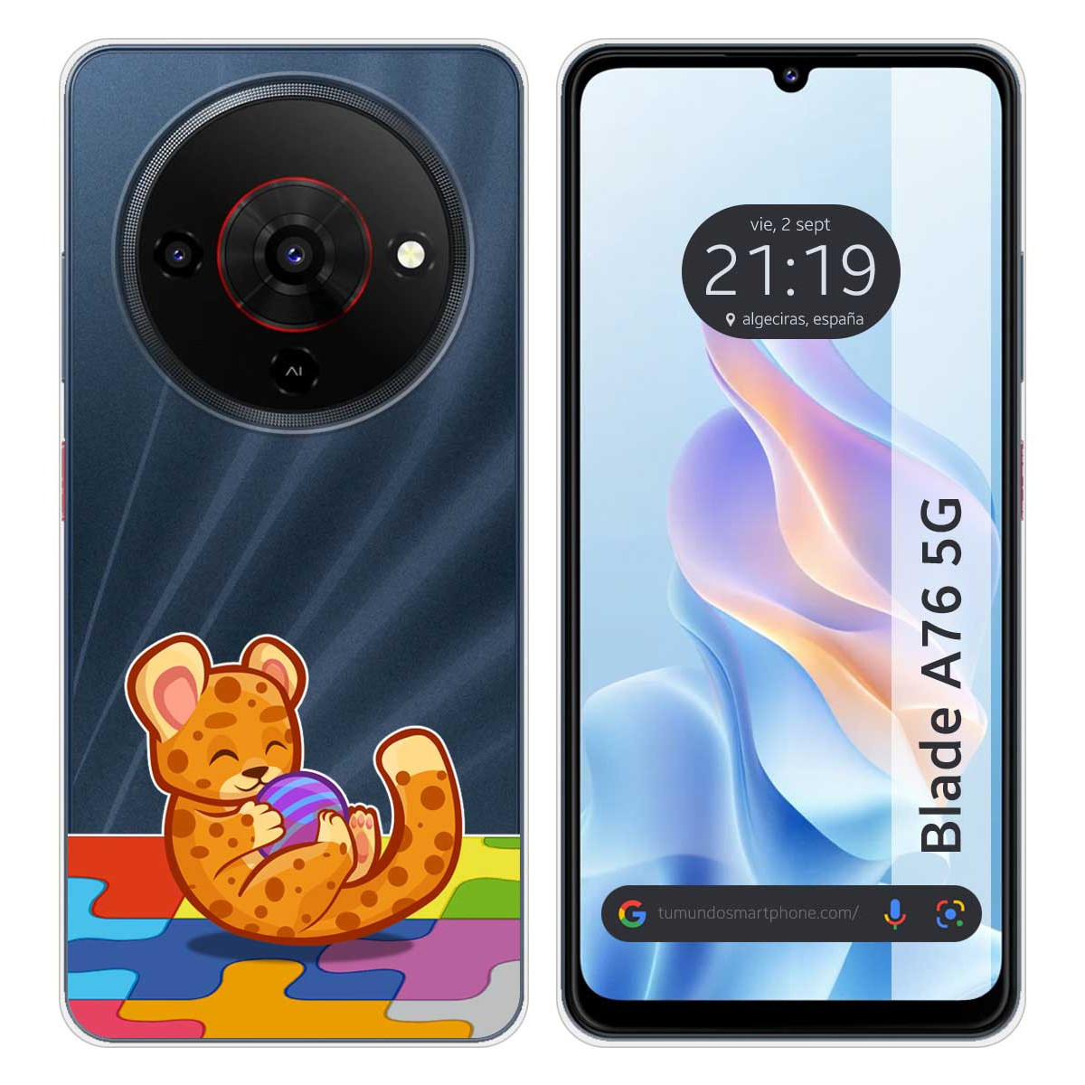 Funda Silicona Transparente para Zte Blade A76...