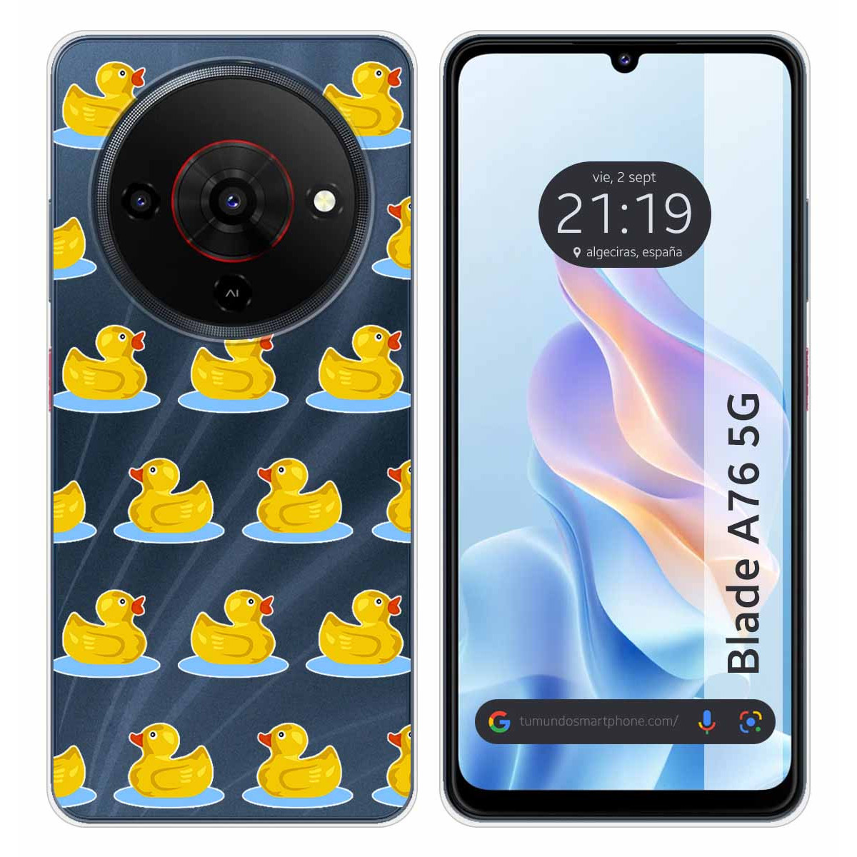 Funda Silicona Transparente para Zte Blade A76...