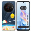 Funda Silicona Transparente para Zte Blade A76 5G diseño Playa Dibujos